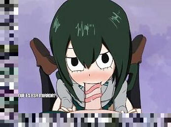 Recibiendo una mamada de Tsuyu de My Hero Academy - RE:Hero Academy