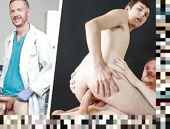 Perv Doctor Gives Virgin Patient His First Prostate Exam - DoctorTapes