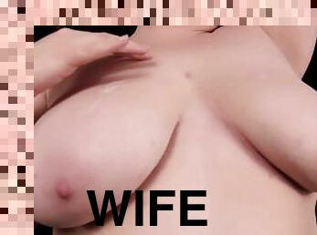 Hot Wife Milf Tits covered in massive cumshot
