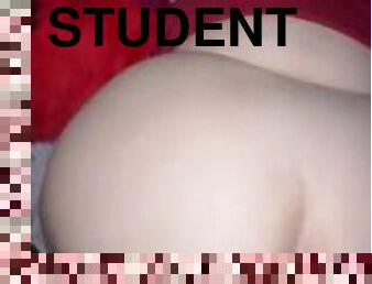 Big booty Latina college student taking backshots