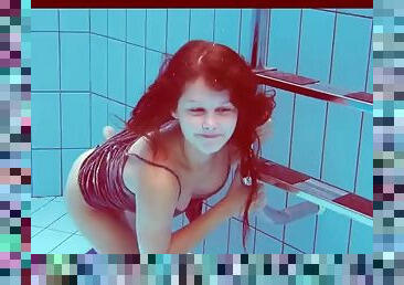 Little sister Nata Szilva swimming naked