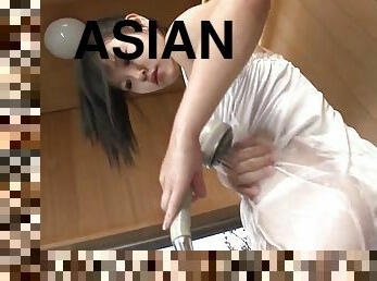 Koyuki Ono, a young Asian woman named Honey, can be seen tugging in an uncensored XXX video.