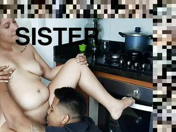 I Suck My Stepsisters Delicious Pussy In The Kitchen