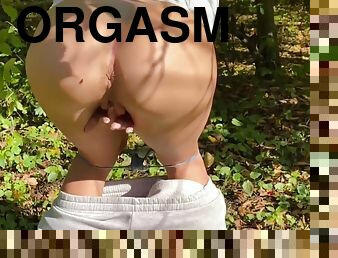In The Forest I Pissing And Masturbate Multi-orgasm And Squirt. Golden Rain