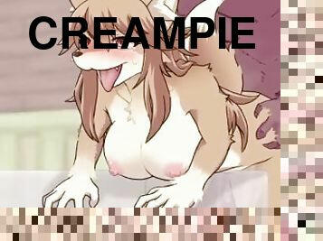 furry animation Doggystyle creampie