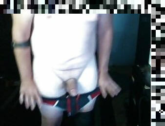 pelancapan, peju, homoseksual, merangsang-dengan-tangan, merangkap, fetish, solo, thong, seluar-dalam-underwear