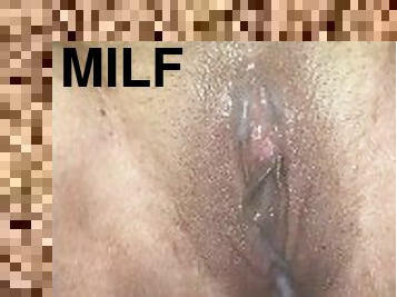 amateur, milf, maman, ejaculation-interne, belle-femme-ronde, joufflue, double, point-de-vue, mère, pénétrante