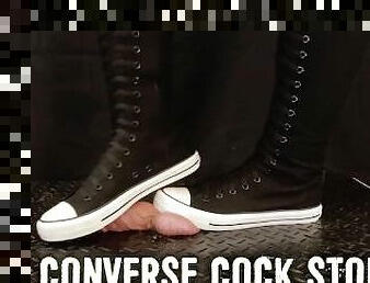 High School Girl in High Converse Stomping on your Cock