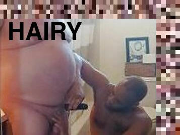 SHAVED!  Hairy bear gets shaved by BBC and then what happens??