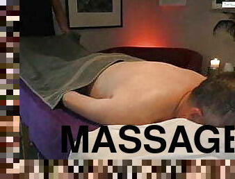 Sensual male to male massage performed by muscle hunk AJ 