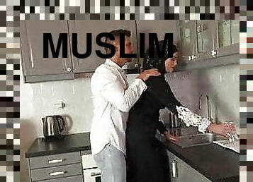 Sexy surprise for Muslim wifey