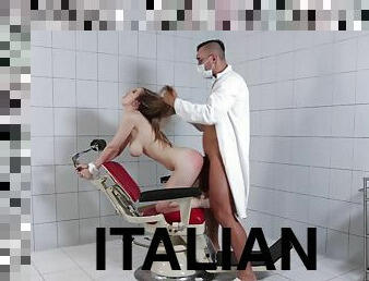 Dominant Doc spanks, chokes & fucks petite Italian Stella Cox at the clinic GP631 - PornWorld