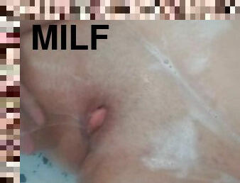 Horny Latina MILF masterbates in the shower