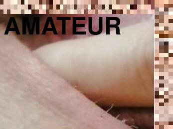 Extreme close-up BBW clit and pussy