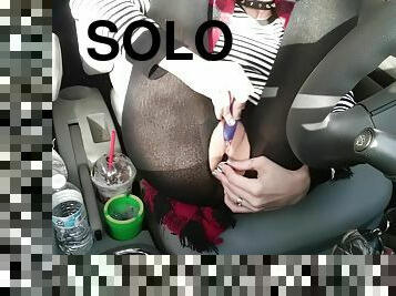 Female Urethral Masturbation In Car With Twisted Glass Mushroom Rod