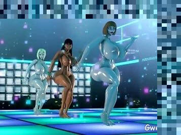 Tsunade, Chell, Maddie Sexy Thick girls Halloween dance (SFM Animation)