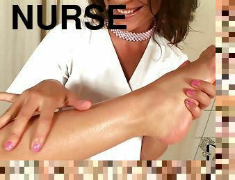 Cherry Jul and Lora Craft in the nice foot fetish video