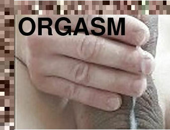 Self ruined orgasm and post-ruined-orgasm teasing penis