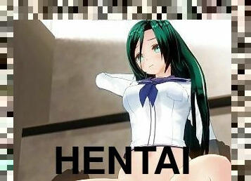 3D HENTAI Caught a couple having sex in the toilet