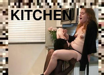 Redhead Pawg Gf Gets Fucked By Bbc Roughly On Kitchen