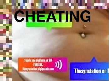 Cheating Big tit Milf rides cock POV