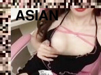 asiático, masturbación, transexual, travesti, pajeándose, tailandés, a-solas, filipino