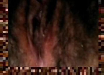 Close-up Hairy FTM Pulsating Pussy Orgasm