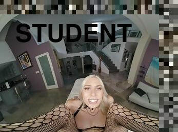 Former Student Busty Kay Lovely Banging With Teacher On Sex Party VR Porn