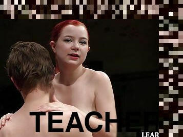 BDSM teacher queening her newest student