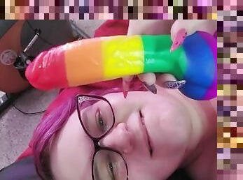 Any Titfucks Her Rainbow Cock