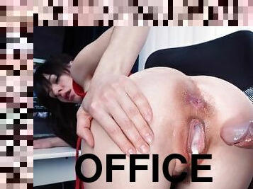 Sex in Office with Slutty Secretary,creampie for her pussy