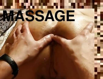 Hot anus massage with oil