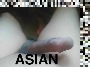 asiatisk, masturbation, amatör, gigantisk-kuk, gay, avrunkning, pov, ensam, kuk