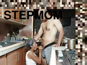 I fuck my stepmom in the kitchen while daddy is in the room.