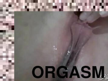 Prt 2 - Long 420 female edging session stroking my swollen big clit to second big squirting orgasm