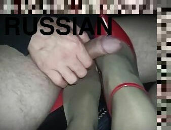 rusoaica, tasnit, amatori, jet-de-sperma, laba, picioare, ciorapi, sperma, nylon, piciore