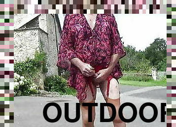 transgender travesti sounding dildo lingerie  outdoor  178a