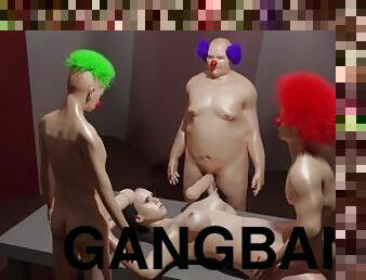 Crazy Clown Gang Bang with a Surprise at the End