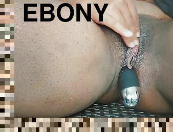 Horny Ebony Is Very Hot While She Masturbates With Her Vibrator And Needs To It In Her Pussy
