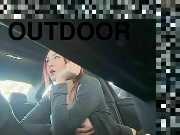 Artemisia Love smoking and showing her big tits in the car Full video on FANSLY@ArtemisiaLove9