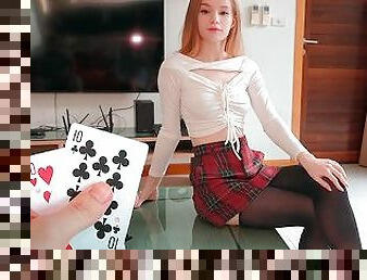 Cuckold Husband Loses His Teen Wife Tight Pussy in Poker to His Best Friend