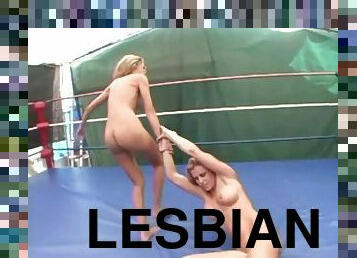 Naked lesbian wrestling