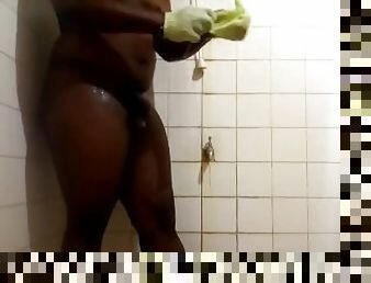 cul, baignade, grosse, amateur, gay, black, belle-femme-ronde, joufflue, douche, solo