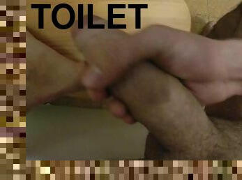 Big Cock Young Guy Masturbates On The Toilet ( BWC )