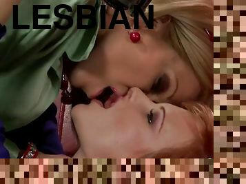 Horny lesbians get at it