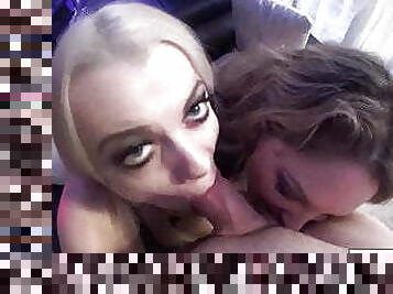 Hot and dirty POV double BJ!