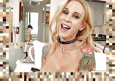 store-pupper, blowjob, milf, blond, knulling-fucking, vagina, pupper, nærbilde, rumpehull, tattoo