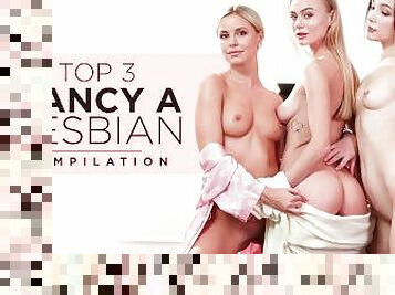 TOP 3 NANCY A LESBIAN COMPILATION! AMAZING THREEWAY - A GIRL KNOWS