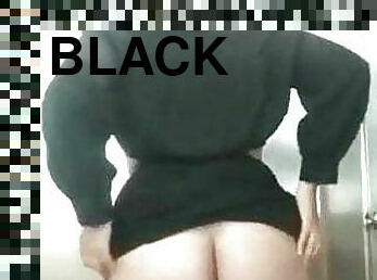black suit hot girl massaging her boobs