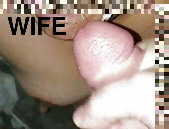 BBW Pinay Wife Taking a Big Cumshot Facial